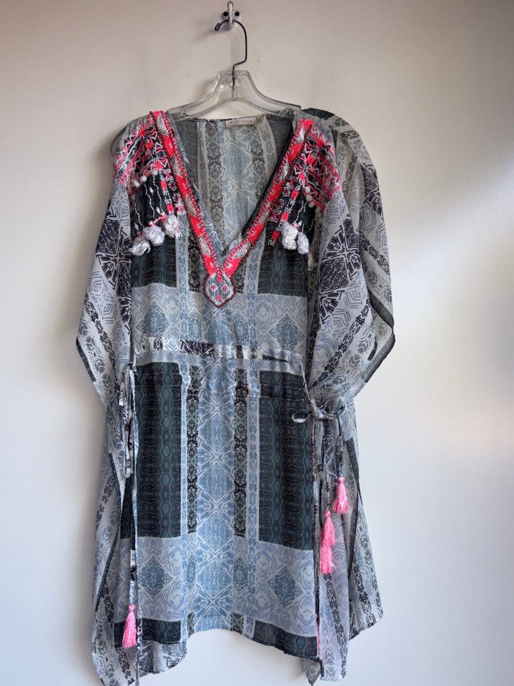 Ramy Brook Cover Up Dress Size S/XS Coastal Embroidered